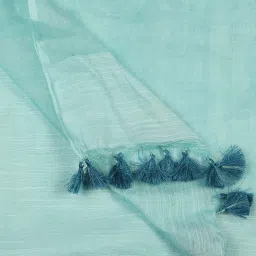 Dupatta Bazaar Light Blue Linen Dupatta image 5