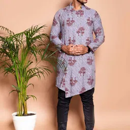 fABRIQ BY FFACE Floral Printed Mandarin Collar Straight Kurta-picture-58