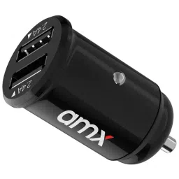 AMX P1 Atom Car Charger 4.8A/24W 2 Port with Micro USB Cable (Black)-21