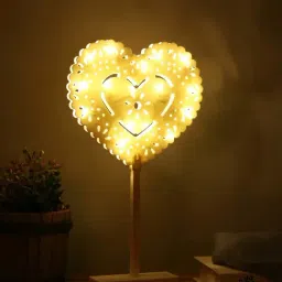 Tayhaa White Heart Shaped LED Light - Set of 1-11
