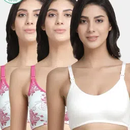 Inner Sense Multicolored Non Wired Non Padded Nursing Bra (Pack Of 3)-image-79