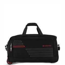 Harissons Eminent Black Polyester Solid Duffle Trolley Bag-image-15