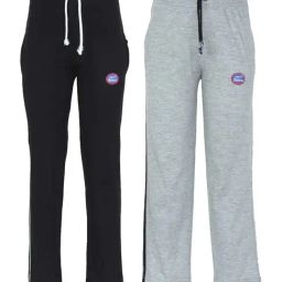 Vimal Jonney Kids Multicolor Mid Rise Trackpants - Pack of 2-image-86