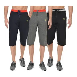 Vimal Jonney Multicolor Regular Fit Capris - Pack of 3-image-81