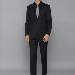 Louis Philippe Black Slim Fit Two Piece Suit-image-52