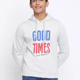 Lil Tomatoes Kids Grey Graphic Print Full Sleeves Sweatshirt-image-49