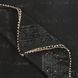 Dupatta Bazaar Black Self Pattern Dupatta image 5