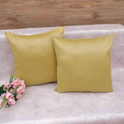 RoyalDeco Yellow Set of 2 Square Cushion Covers-15