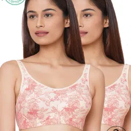 Inner Sense Pink Floral Print Full Coverage Bra - Pack of 2-picture-42