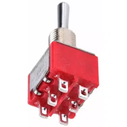RS PRO Toggle Switch Panel Mount On-On-On DPDT Solder Terminal, 7347050P image 3