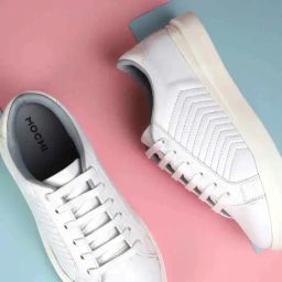 Mochi Women's White Ankle High Sneakers-image-82