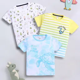 LITTLE NINJA Boys Printed Applique T-shirt-56