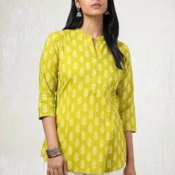 Soch Green Cotton Printed Tunic-picture-3