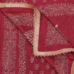 Dupatta Bazaar Wine Zari Work Dupatta image 5