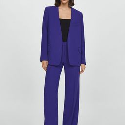 MANGO Collarless Front-Open Blazer image 3