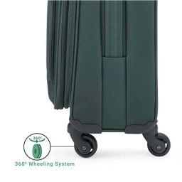 Aristocrat Commander Forest Green Solid Soft Medium Trolley Bag - 31 cm image 5