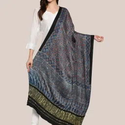 Dupatta Bazaar Indigo Printed Dupatta image 1
