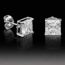 Peora Silver Plated Cubic Zirconia Studded Square Fancy Stylish Stud Earrings-image-61