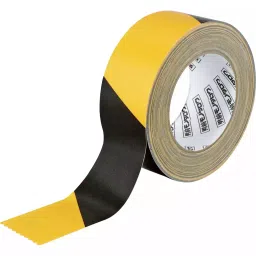 Monotaro 25 m x 50 mm Black and Yellow Cloth Tape, 29863216 (Pack of 3 Piece)-29