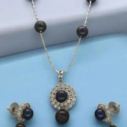Sri Jagdamba Pearls Myla Pearl Pendant Set for Women-image-75