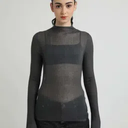 CALVIN KLEIN JEANS Black Self Pattern Sweater-image-12
