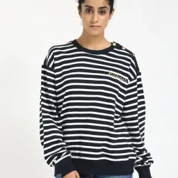 TOMMY HILFIGER Multi Cotton Stripes Full Sleeves Sweatshirt-image-90