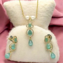Sri Jagdamba Pearls Esta Pearl Pendant Set for Women-image-99