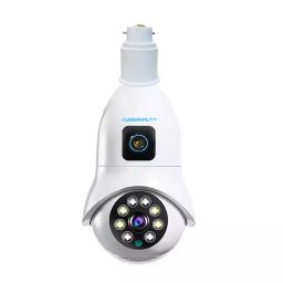 Cybernautt Smart WiFi Bulb Camera 6 MP Dual Lens with Night Vision & Two-Way Audio, V6B-14