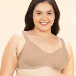 Amante Beige Regular Fit Solid Minimizer Bra-image-73
