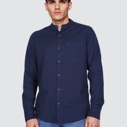 Lee Navy Blue Cotton Solid Shirt-picture-28