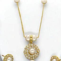 Sri Jagdamba Pearls Clara Pearl Pendant Set for Women-image-18