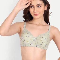AROUSY Green Cotton Printed T-Shirt Bra-picture-37