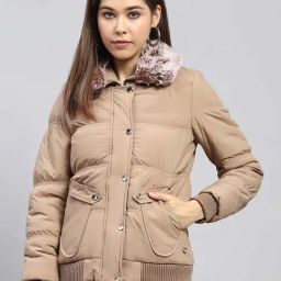 Monte Carlo Beige Regular Fit Quilted Jacket-image-68