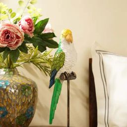 Pure Home and Living Green Polyresin Exotic Parrot with Stand-image-44