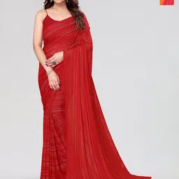Moda Rapido Set of 2 Striped Satin Sarees-picture-32
