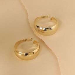 DressBerry Gold-Plated Contemporary Hoop Earrings-image-48