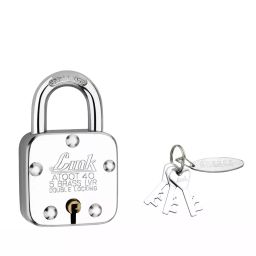 Link Atoot 40 mm Steel Body Polished Finish with 3 Keys Padlock-37
