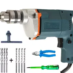 Tiger 10mm Drill Machine with Plier + Line Tester + 6 HSS and 4 Masonry Bit-15