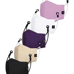 Cenwell Cotton Reusable Washable Breathable Face Mask with Adjustable Earloops Multicolor - Pack of 5-image-46