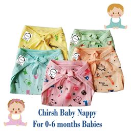 Chirsh New Born Baby Nappies Pack Of 5 - Multicolor-28