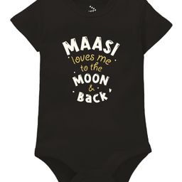Zeezeezoo 100% Cotton Pack of 1 Maasi Loves me to the moon Black Baby Onesie 6-12 Months - Black-image-50
