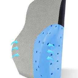 Sleepsia Gel Ventilated Memory Foam Lumbar Support - Orthopedic Back Cushion | Back Rest for Car and Office Chair | Back Pain Relief Spine Alignment Sitting Pillow with Removable Cover (Grey/Black)-16