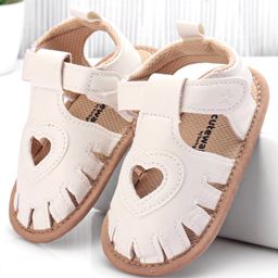 Cute Walk by Babyhug Booties with  Velcro Closure & Heart Design  - White-image-44