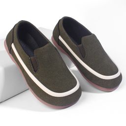 KIDLINGSS Colour Blocked Slip On Shoes - Olive Green-image-74
