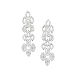 PRIVIU Rhodium Plated AD Stone Studded Jewellery Set image 2
