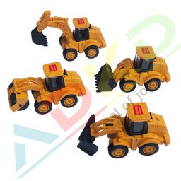 ADKD Engineering Friction Powered Construction Vehicles Pack of 4 - Multicolor image 2