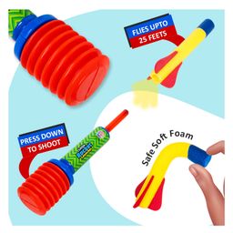 Ratnas Little Rocket Launcher with Foam Rockets (Print & Color May Vary) image 5
