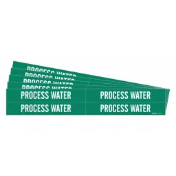 BRADY Vinyl Pipe Marker Process Water Green and White 1-1/8 x 7 x 0.004 inch, 782AF3 (Pack of 5)-image-16