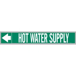 BRADY Plastic Pipe Marker Hot Water Supply Green and White 2 x 12 x 0.003 inch, 35TJ35-image-23