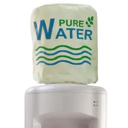 Swayam White & Blue Cotton 20 Litre Water Dispenser Bottle Cover - Set of 1-image-23